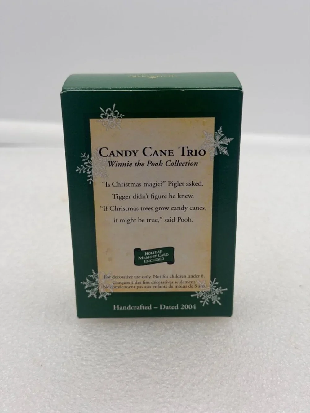 Hallmark Keepsake Candy Cane Trio Winnie the Pooh Miniature Christmas Ornaments